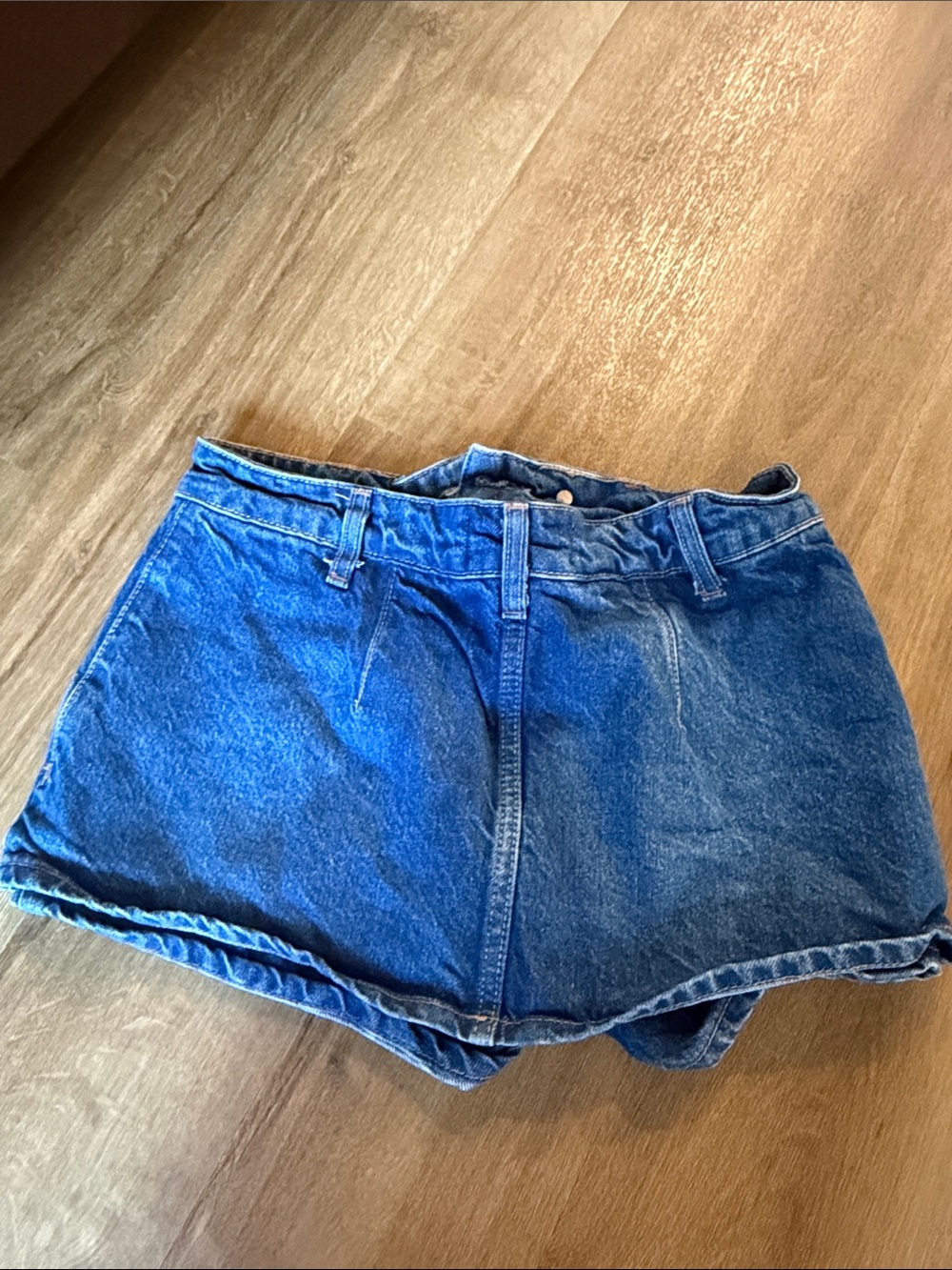 We The Free Blue Relaxed Denim Skort - Picture 3 of 3